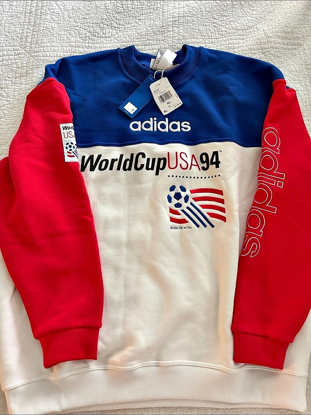 adidas WorldCup USA 94 Color Block Sweatshirt XL
